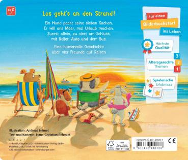 Ravensburger Buch Pappbilderbuch Vier Freunde wollen Urlaub machen 41878