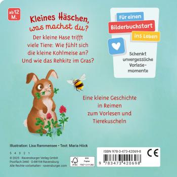 Ravensburger Buch Pappbilderbuch Vorlesen Mein liebstes Vorlese Fühlbuch Der kleine Hase 42069