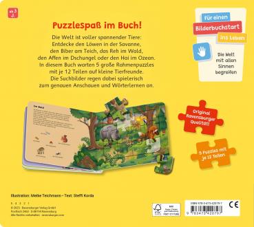 Ravensburger Buch Pappbilderbuch Mitmachen PuzzleBuch Tiere der Welt 42079