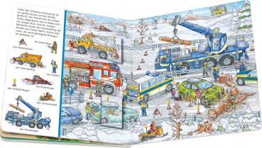 Ravensburger Buch Pappbilderbuch Spracherwerb Sachen suchen Wimmelbuch Fahrzeuge im Einsatz 42103