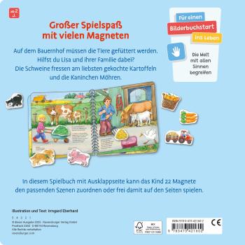 Ravensburger Buch Pappbilderbuch Mitmachen Mein großes Magnetbuch Wer füttert wen? 42160