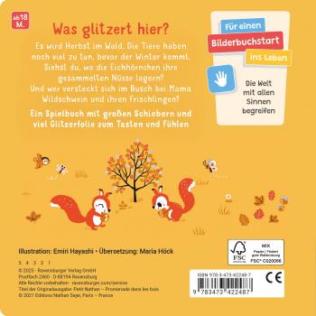 Ravensburger Buch Pappbilderbuch Mitmachen Mein erstes Glitzerbuch Im Wald 42248