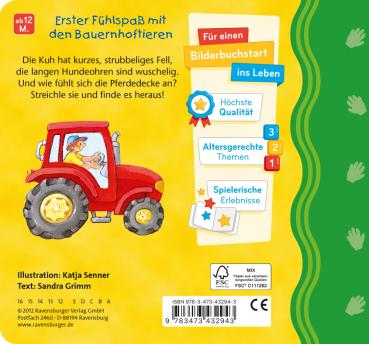 Ravensburger Pappbilderbuch Mein erstes Fühlbuch Mein kleiner Bauernhof 43294