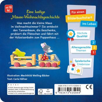 Ravensburger Pappbilderbuch Die kleine Weihnachtsmaus 43594