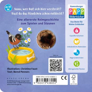 Ravensburger Pappbilderbuch Mein liebstes Fingerpuppenbuch Hallo, kleiner Hund! 43805