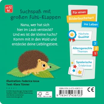 Ravensburger Pappbilderbuch Wo bist du, kleiner Fuchs? 43872