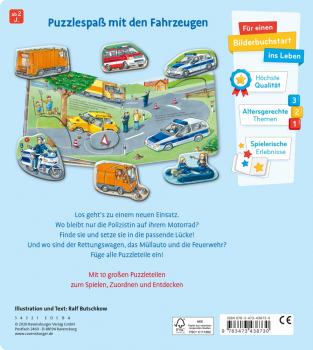 Ravensburger Pappbilderbuch Mein großes Puzzle Spielbuch Fahrzeuge im Einsatz 43873