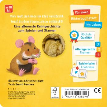 Ravensburger Pappbilderbuch Mein liebstes Fingerpuppenbuch Hallo, kleiner Hase! 43897