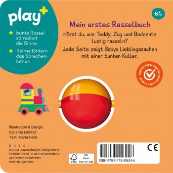 Ravensburger Buch Pappbilderbuch play+ schütteln, rasseln, spielen Erste Sachen 45624