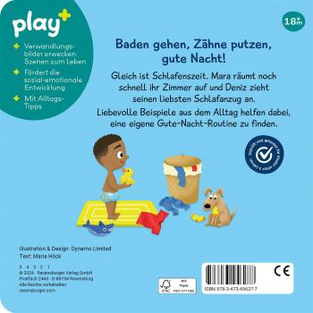 Ravensburger Buch Pappbilderbuch play+ Mein erstes Schiebebuch Gute Nacht 45627