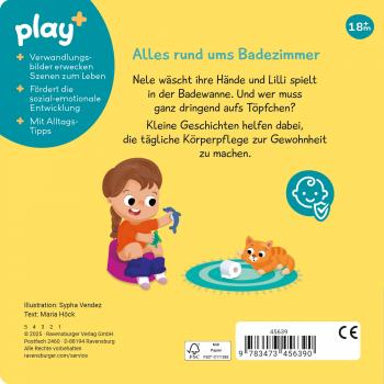 Ravensburger Buch Play+ Mein erstes Schiebebuch Baden, waschen, Zähne putzen 45639