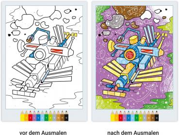 Ravensburger Buch Kreativität CreArt Malen nach Zahlen ab 5 Zauberpapier Weltraum 48875