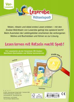 Ravensburger Buch Leserabe Rätselspaß Zauber-Malrätsel zum Lesenlernen Dinos (Vor-Lesestufe) 48887