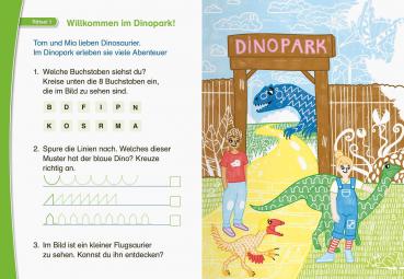 Ravensburger Buch Leserabe Rätselspaß Zauber-Malrätsel zum Lesenlernen Dinos (Vor-Lesestufe) 48887