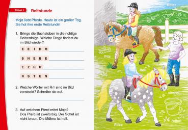 Ravensburger Buch Leserabe Rätselspaß Zauber-Malrätsel zum Lesenlernen Pferde (1. Lesestufe) 48889