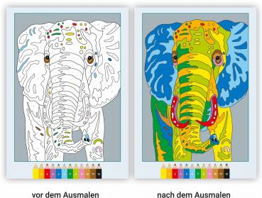 Ravensburger Buch Kreativität CreArt Malen nach Zahlen ab 7 Wilde Tiere 48912