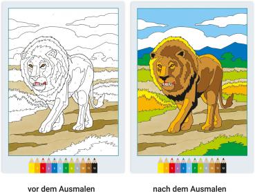 Ravensburger Buch Kreativität CreArt Malen nach Zahlen ab 7 Gefährliche Tiere 48913