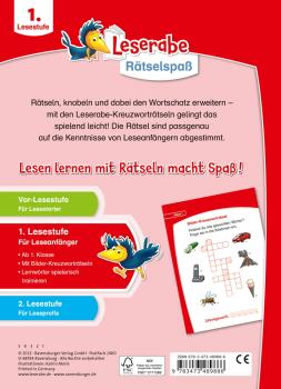 Ravensburger Buch Quiz und Rätsel Leserabe 1 Kreuzworträtsel zum Lesenlernen 48988