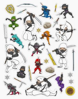 Ravensburger Buch Activity Mein Ausmalstickerbuch Ninjas 48995