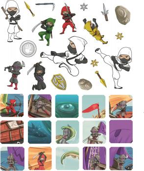 Ravensburger Buch Activity Mein Ausmalstickerbuch Ninjas 48995