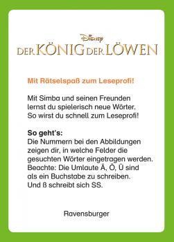 Ravensburger Buch Activity Disney Der König der Löwen Kreuzworträtsel zum Lesenlernen 49179