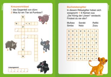 Ravensburger Buch Activity Disney Der König der Löwen Kreuzworträtsel zum Lesenlernen 49179