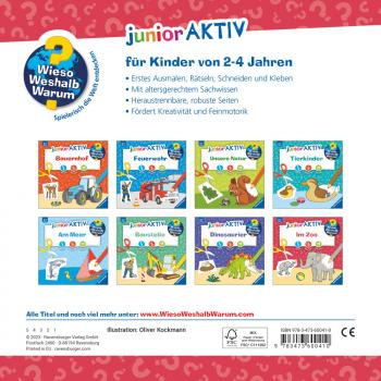 Ravensburger Buch Wieso? Weshalb? Warum? Malbuch junior AKTIV Im Zoo 60041