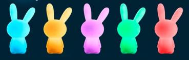 Bigben Bluetooth portabler Lautsprecher Lumin´Us Rabbit Hase LED Figur USB MP3 AU356014