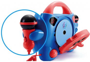 Bigben tragbarer CD Player CD59 Boy My Billy blau für Kinder 2 Mikrofone Karaoke AU355246