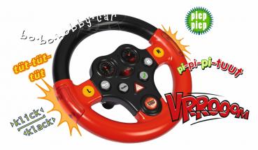 BIG Outdoor Spielzeug Lenkrad Bobby Car Multi Sound Wheel schwarz, rot 800056459