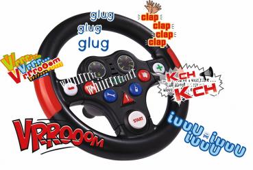 BIG Outdoor Spielzeug Lenkrad Bobby Car Racing Sound Wheel schwarz 800056487