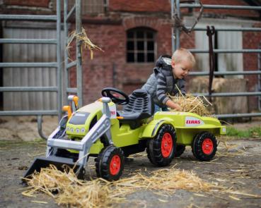 BIG Outdoor Spielzeug Fahrzeug Traktor mit Anhänger Claas Celtis Loader + Trailer grün 800056553