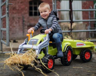 BIG Outdoor Spielzeug Fahrzeug Traktor mit Anhänger Claas Celtis Loader + Trailer grün 800056553