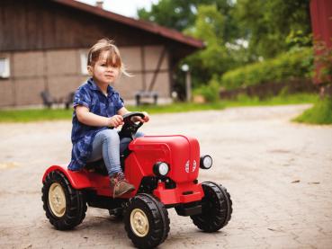 BIG Outdoor Spielzeug Fahrzeug Traktor Porsche Diesel Junior rot, schwarz 800056560