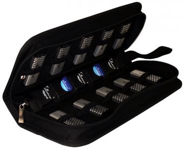Mediarange Tasche für 10 USB Sticks und 5 SD Speicherkarten in schwarz