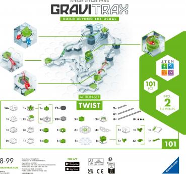 Ravensburger Kugelbahn GraviTrax Action-Set Twist 50 Jahre Jubiläumsedition 24576