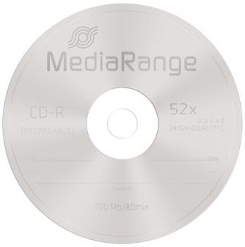 100 Mediarange Rohlinge CD-R 80Min 700MB 52x Spindel