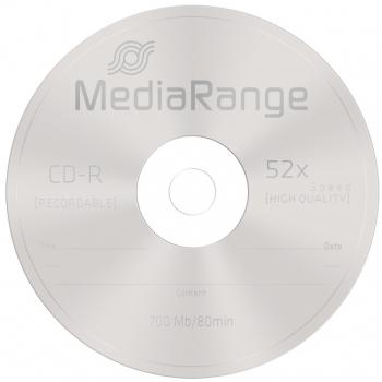 10 Mediarange Rohlinge CD-R 80Min 700MB 52x Spindel