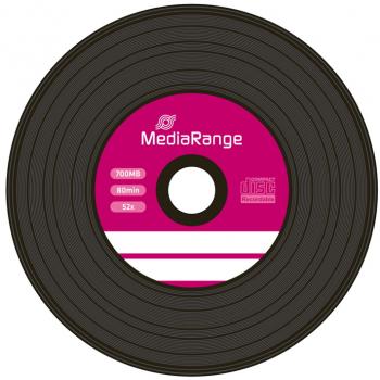 50 Mediarange Rohlinge CD-R vinyl black dye 80Min 700MB 52x Spindel