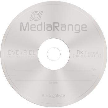 10 Mediarange Rohlinge DVD+R Double Layer 8,5GB 8x Spindel