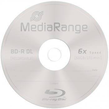 5 Mediarange Rohlinge Blu-ray BD-R Dual Layer 50GB 6x Jewelcase