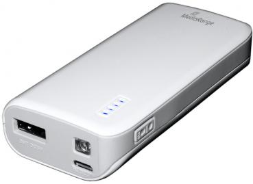 Mediarange Powerbank mobile Ladestation 5200 mAh Ladegerät USB OUT weiß