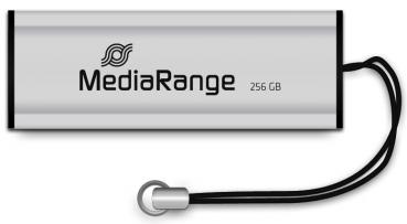 Mediarange USB Stick 256GB Speicherstick silber USB 3.0