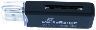 Mediarange Card Reader Stick Card SD / SDHC / SDXC schwarz USB 3.0