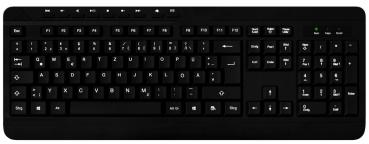 Mediarange Tastatur Multimedia mit Kabel Keyboard QWERTZ schwarz MROS102