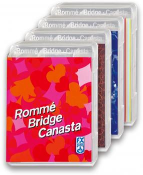 2 x 55 Blatt Ravensburger FX Schmid Spielkarten Rommé, Bridge, Canasta Etui 27075