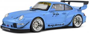 Solido Modellauto Maßstab 1:18 Porsche RWB Bodykit Shingen blau 2018 S1808501