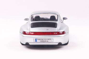 Solido Modellauto Maßstab 1:18 Porsche 911 (993) polar silber 1996 S1810103