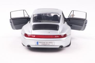 Solido Modellauto Maßstab 1:18 Porsche 911 (993) polar silber 1996 S1810103