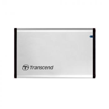 Transcend Leergehäuse SSD HDD Festplatte Gehäuse Storejet 2,5 Zoll USB 3.1 silber